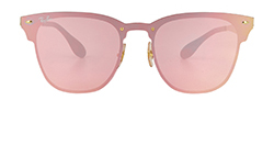 Ray-Ban Mirrored Sunglasses, Acrylic, Pink, RB3576-N, B, 2*