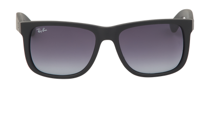 Ray-Ban RB4165 Justin Square Sunglasses, &pound;60, Accessories, Black, Front view