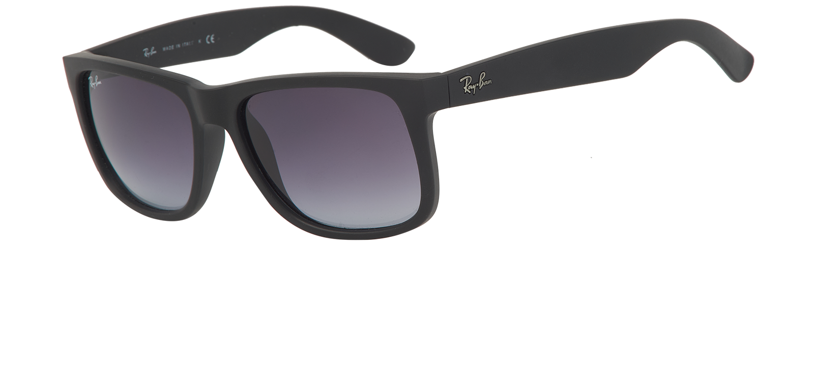 Ray-Ban RB4165 Justin Square Sunglasses, &pound;60, Accessories, Black, Bottom view