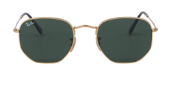 Ray-Ban RB 3548-N Hexagonal Sunglasses, Metal, Gold, 3*