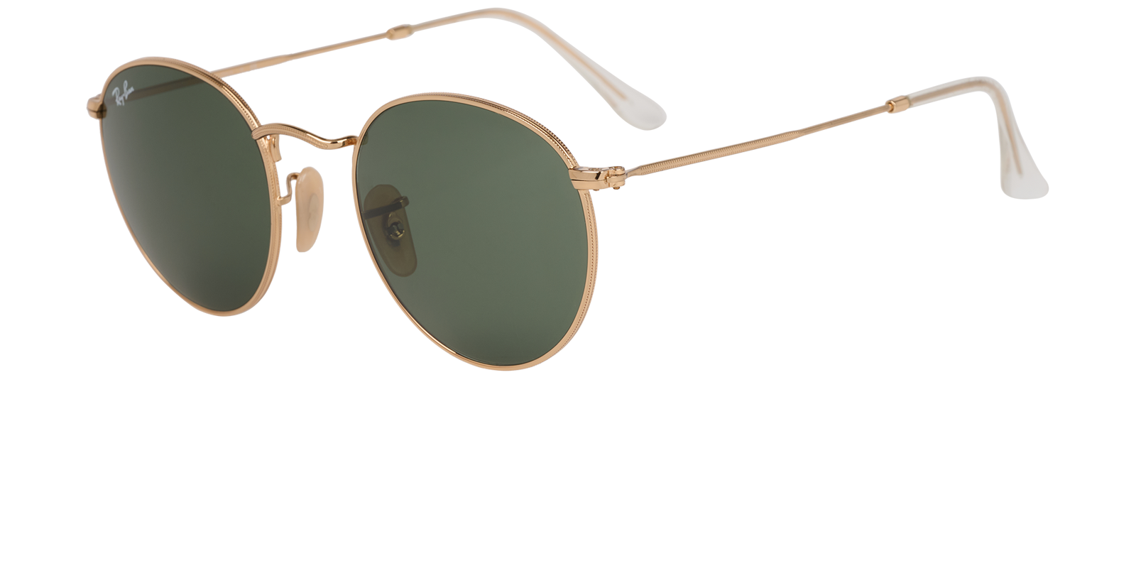 Ray-Ban RB3447 Round Sunglasses, &pound;90, Accessories, Gold, Bottom view