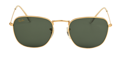 Ray-Ban RB3857 Square Sunglasses, &pound;70, Accessories, Gold, Front view