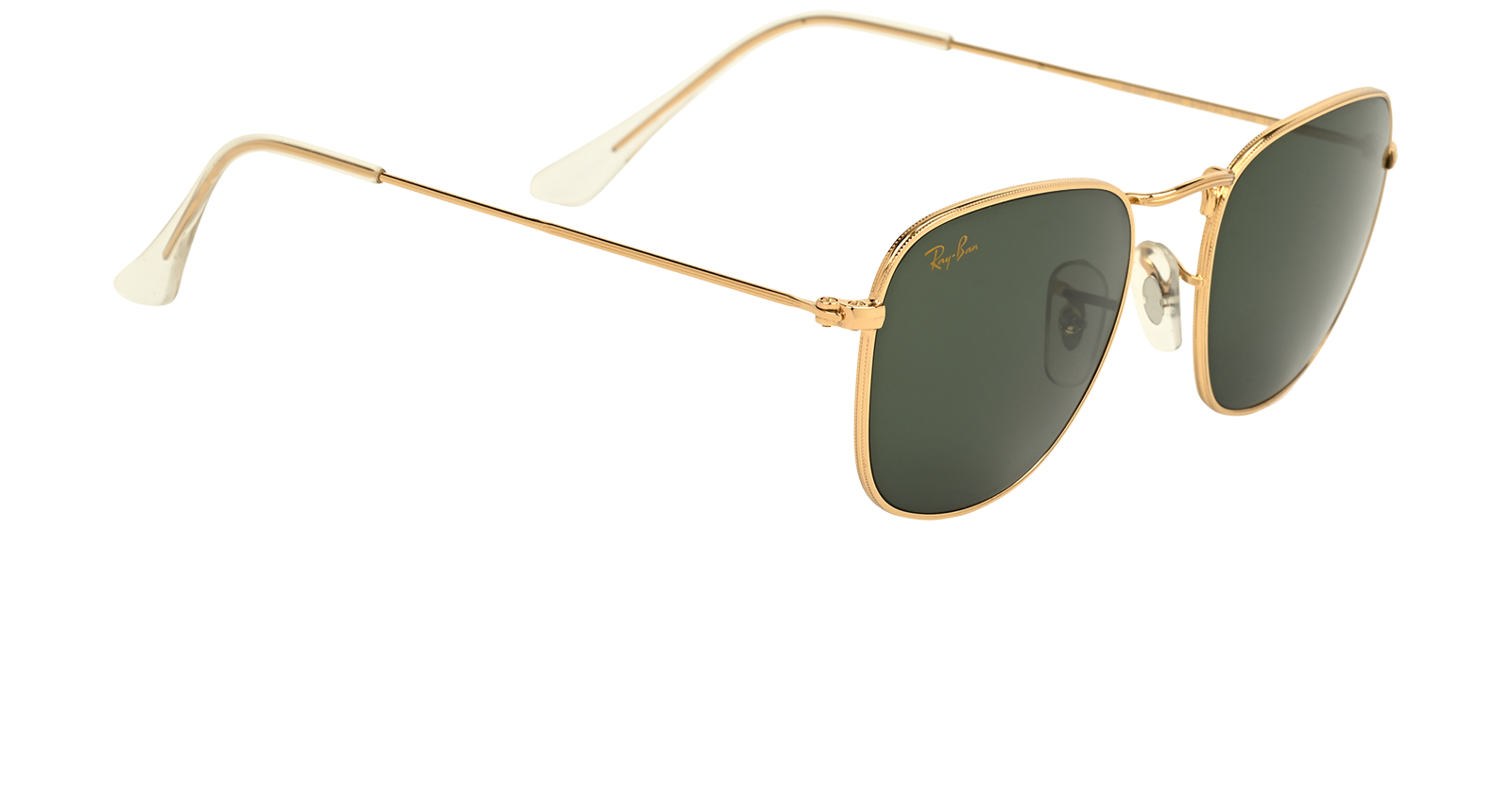 Ray-Ban RB3857 Square Sunglasses, &pound;70, Accessories, Gold, Side view