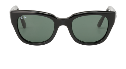 Ray-Ban 4178 Square Sunglasses, &pound;70, Accessories, Black, Front view