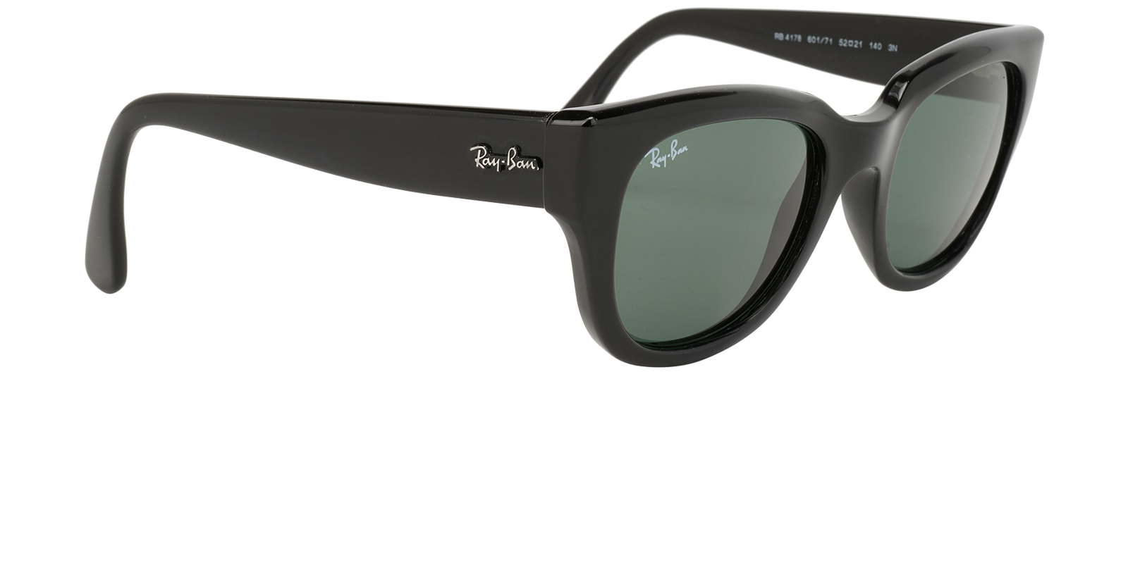 Ray-Ban 4178 Square Sunglasses, &pound;70, Accessories, Black, Side view