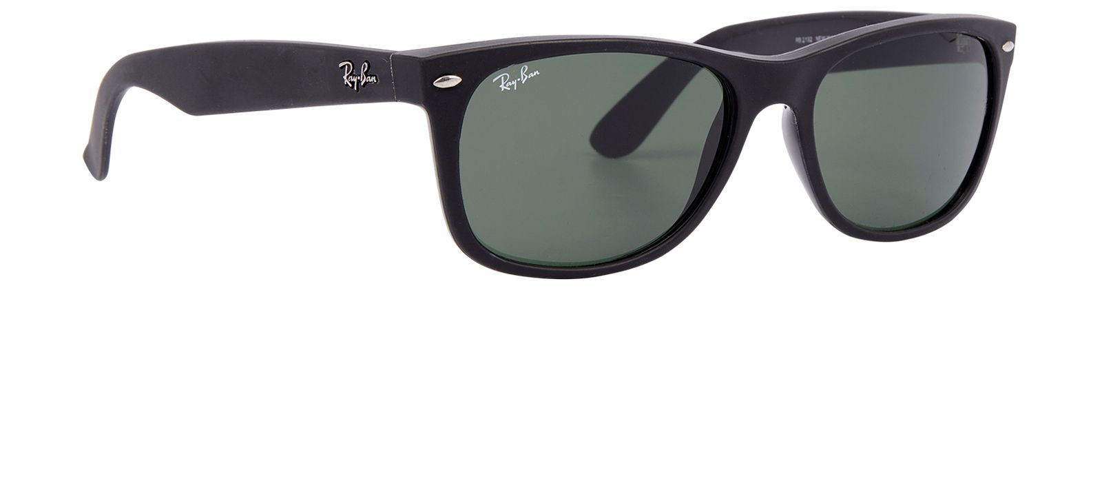 Ray-Ban RB2132 New Wayfarer Sunglasses, &pound;60, Accessories, Black, Side view