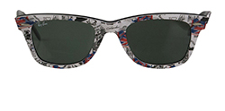 Ray Ban Wayfarer Special Series 8, Plastic, White/Blue/Red, C, 3