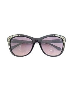 Cavalli Tsze 991S Sunglasses, Black Plastic Frames, Black Lens, Case
