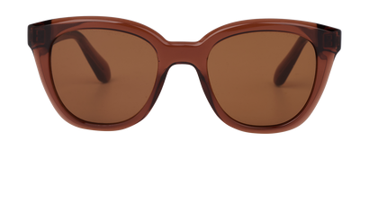 Salvatore Ferragamo SF2000S Round Sunglasses, &pound;110, Accessories, Brown, Front view