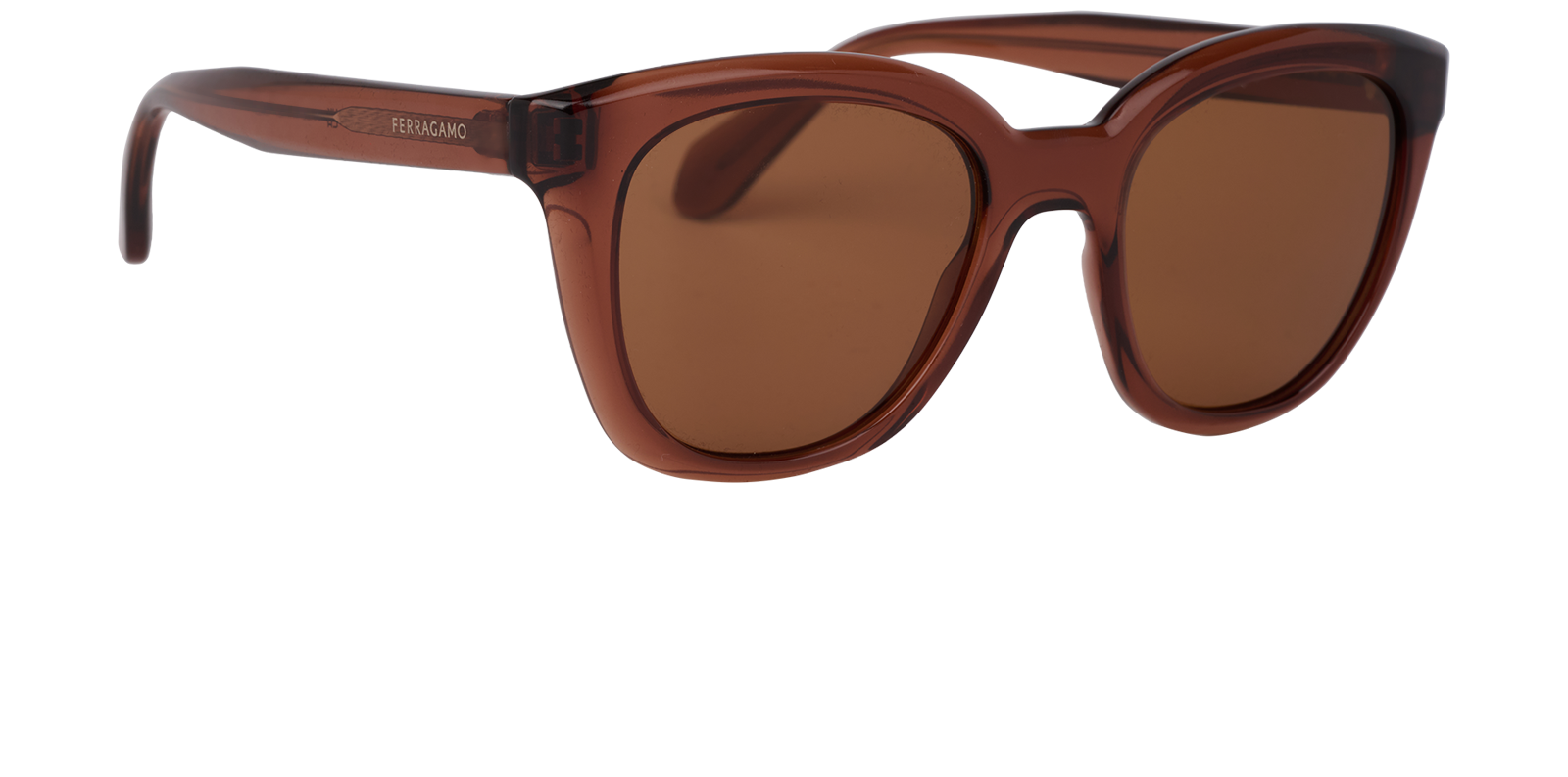 Salvatore Ferragamo SF2000S Round Sunglasses, &pound;110, Accessories, Brown, Side view
