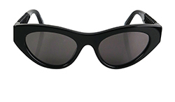 Stella Mccartney Chain Sunglasses, Plastic, Black, SC0193S, 3*