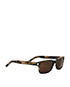 Saint Laurent Tortoiseshell SL35 Slim Sunglasses, side view
