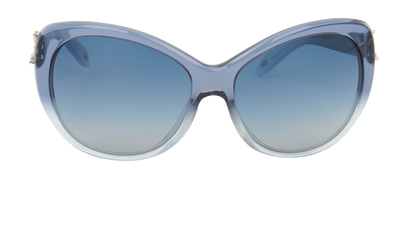 Tiffany TF 4048-B Diamanteed Oversized Sunglasses, £150, Accessories, Blue, Front view