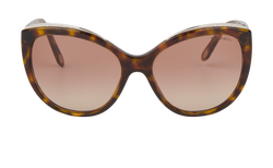 Tiffany TF4134-B Embellished Cat-Eye Sunglasses, Acetate, Brown, C, 3*