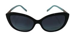 Tiffany TF4130 Cat Eye Sunglasses, Black Frame, Blue Lens, B, C, 3*