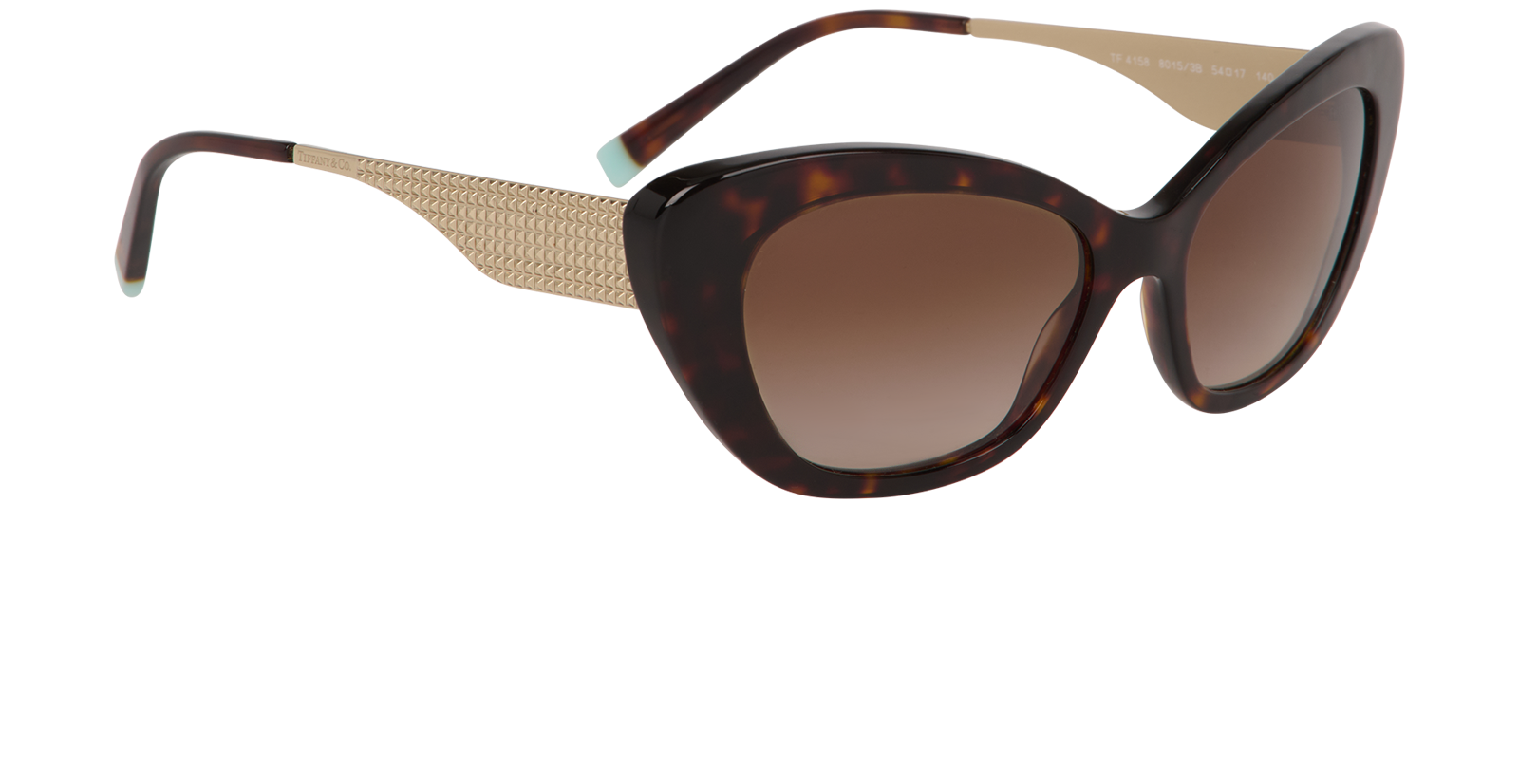 Tiffany & Co TF4158 Cat-Eye Sunglasses, &pound;140, Accessories, Brown, Side view
