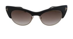 Tom Ford Lola Cateye Sunglasses, Acetate, Black, TF387, C