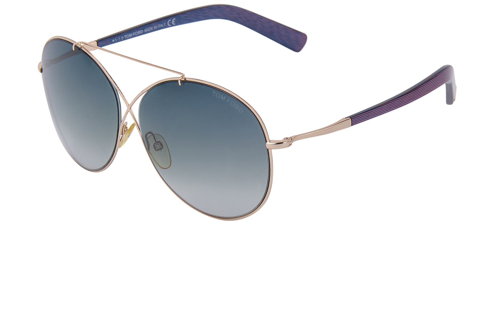 Tom Ford TF394 Butterfly Sunglasses, &pound;120, Accessories, Gold, Bottom view