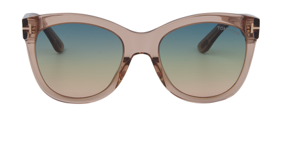 Tom Ford Wallace TF870 Sunglasses, &pound;160, Accessories, Brown, Front view