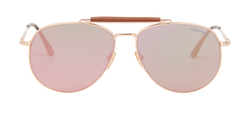 Tom Ford Sean TF536 Aviator Sunglasses, Acetate, Gold, C, 3*