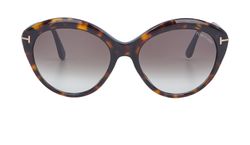 Tom Ford Maxine Sunglasses, Acetate, Brown, C, 3*