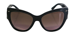 VA 4028 Butterfly Sunglasses, Acetate, Black, B, 3
