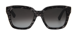 Valentino V667S Square Sunglasses, Acetate, Black, SC/B, 3*