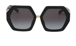 Valentino VA4053 Hexagonal Sunglasses, Acetate, Black, C, 2*