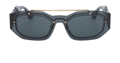 Versace 2235 Medusa Rimless Sunglasses, front view