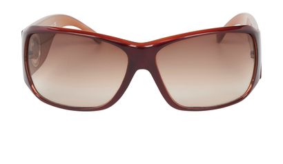 Versace Rectangular Sunglasses, &pound;110, Accessories, Brown/Silver, Front view