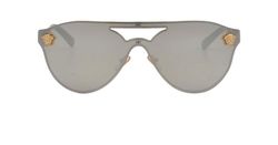 Versace 2161 Mirrored Sunglasses, Acetate, Silver, SC, 3*
