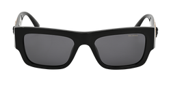 Versace 4416-U Medusa Rectangular Sunglasses, Acetate, Black, B/C, 2*