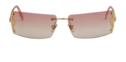 Versace Medusa Rimless Sunglasses, front view