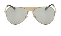 Versace Medusa Aviator Sunglasses, Acetate, Black/Gold, MOD2189, B/C, 3*