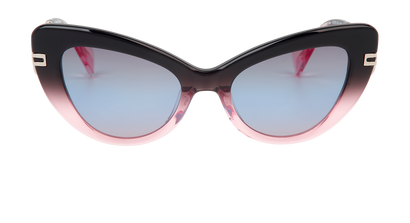 Vivienne Westwood Liza Cat-Eye Sunglasses, &pound;110, Accessories, Black/Pink, Front view