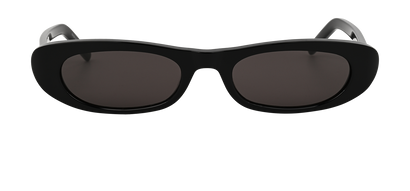 Saint Laurent SL557 Shade Sunglasses, &pound;195, Accessories, Black, Front view