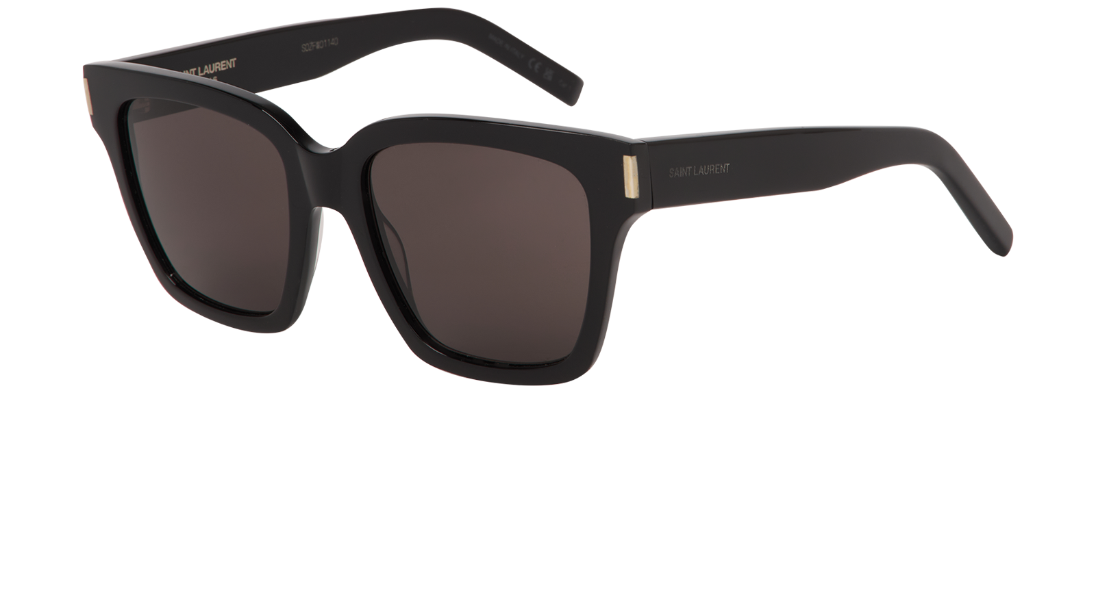 Saint Laurent SL507 Square Sunglasses, &pound;110, Accessories, Black, Bottom view