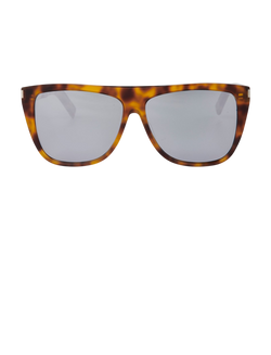 Saint Laurent Reflective Sunglasses, Acetate, Tortoiseshell, SL1, C, 3*