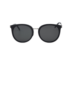 Saint Laurent SL 117/K Cat Eye Sunglasses, Acetate, Black, 2*
