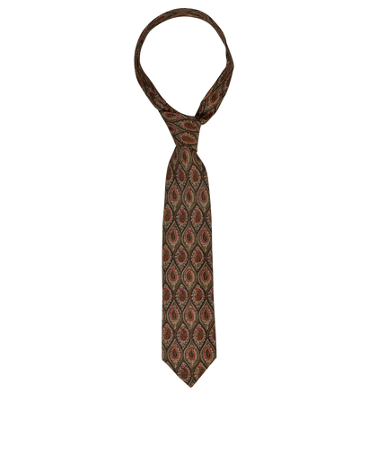 Chanel Paisley Print Tie, &pound;110, Accessories, Beige/Brown, Silk, Front view