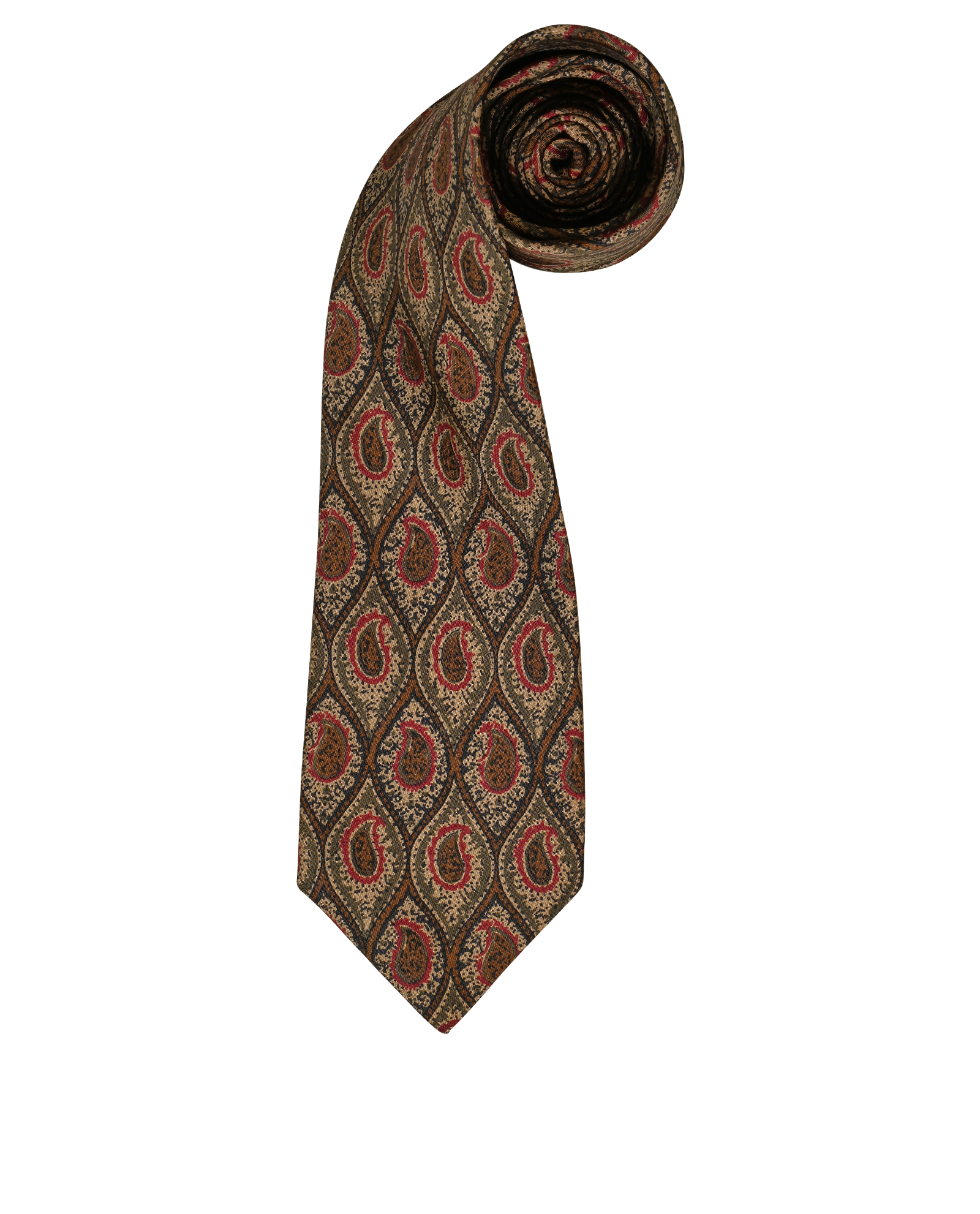 Chanel Paisley Print Tie, &pound;110, Accessories, Beige/Brown, Silk, Other view