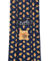 Hermes Diamond Watercolour Print Tie, £60, Accessories, Gold/Navy, Silk, Other view