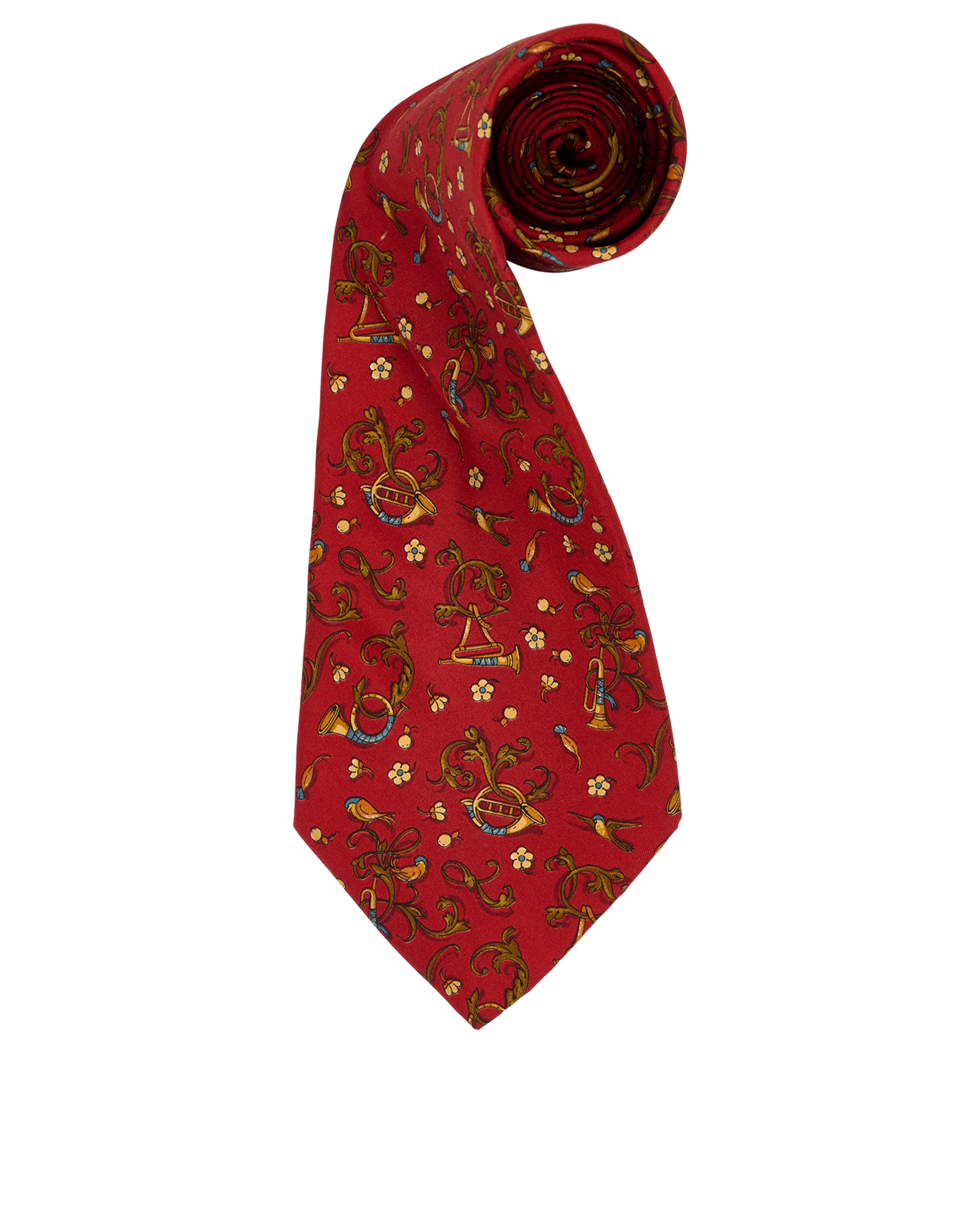 Salvatore Ferragamo Trumpet Print Tie, &pound;60, Accessories, Red, Silk, Other view
