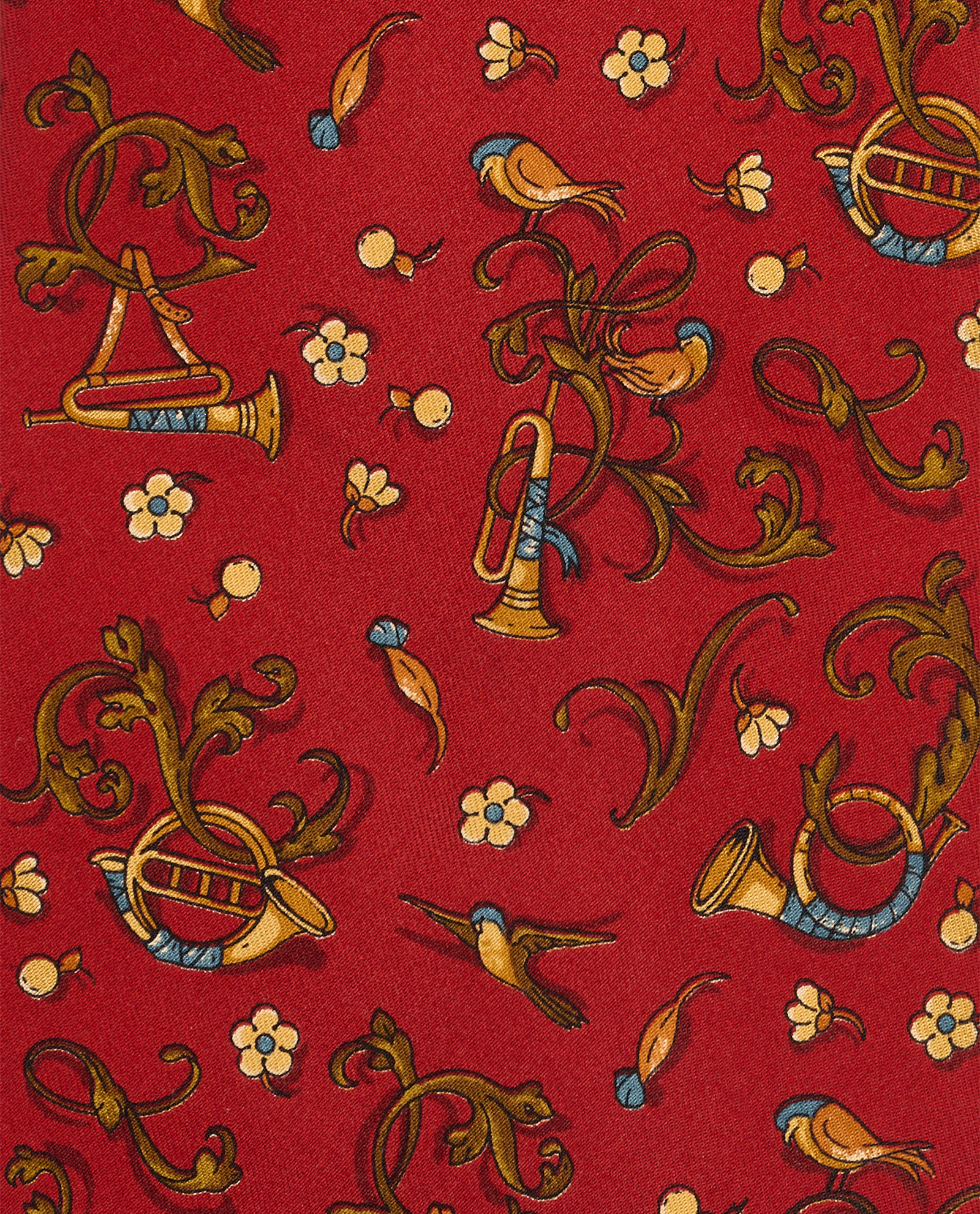 Salvatore Ferragamo Trumpet Print Tie, &pound;60, Accessories, Red, Silk, Other view