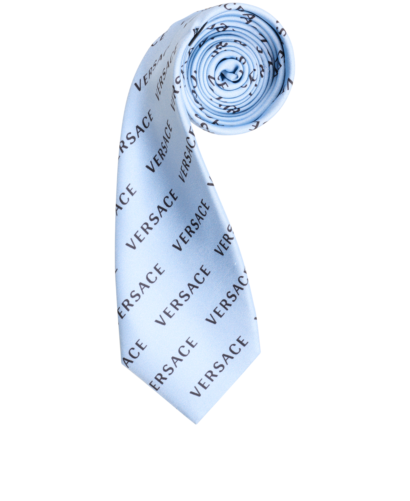 Versace Logo Tie, &pound;60, Accessories, Blue, Silk, Other view