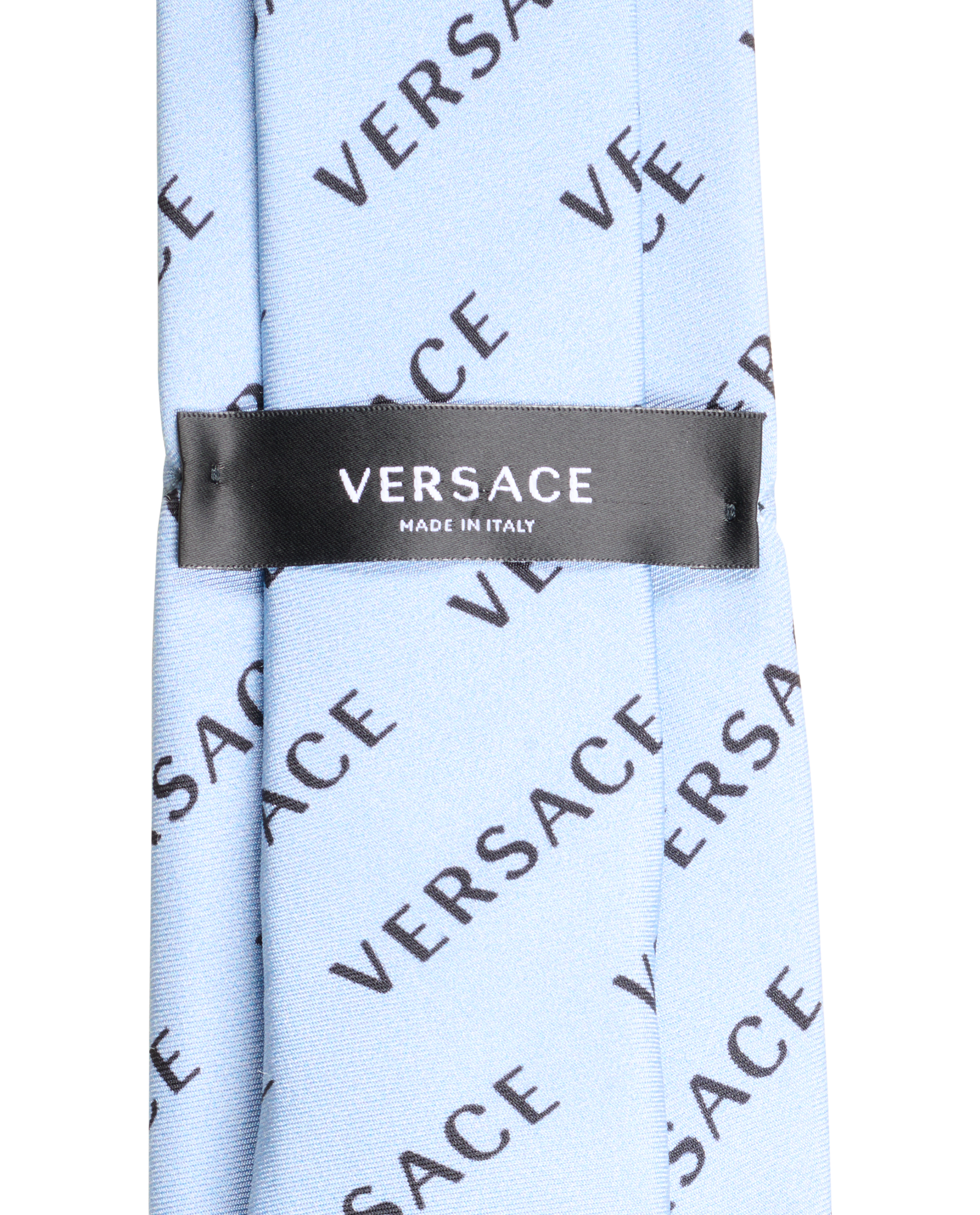 Versace Logo Tie, &pound;60, Accessories, Blue, Silk, Other view