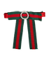 Gucci Bow Web Neck Tie, &pound;90, Accessories, Green/Red, Viscose, Front view