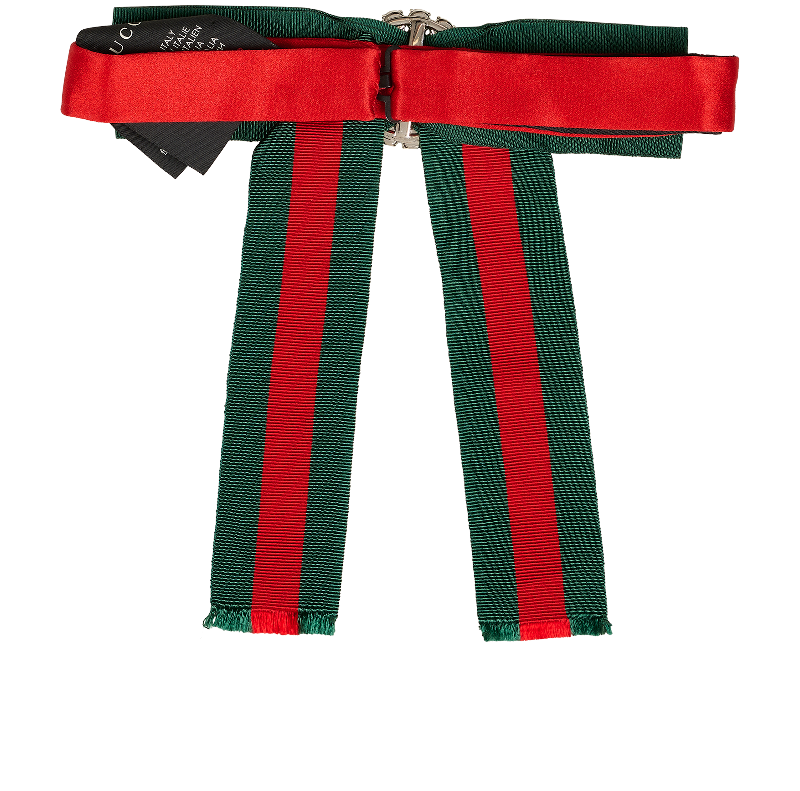 Gucci Bow Web Neck Tie, &pound;90, Accessories, Green/Red, Viscose, Back view