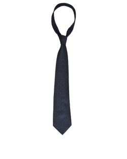 Chanel Jacquard Tie, Silk, Navy, MII, 2*