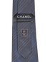 Chanel Striped Tie, £110, Accessories, Navy/Pink, Silk, Other view
